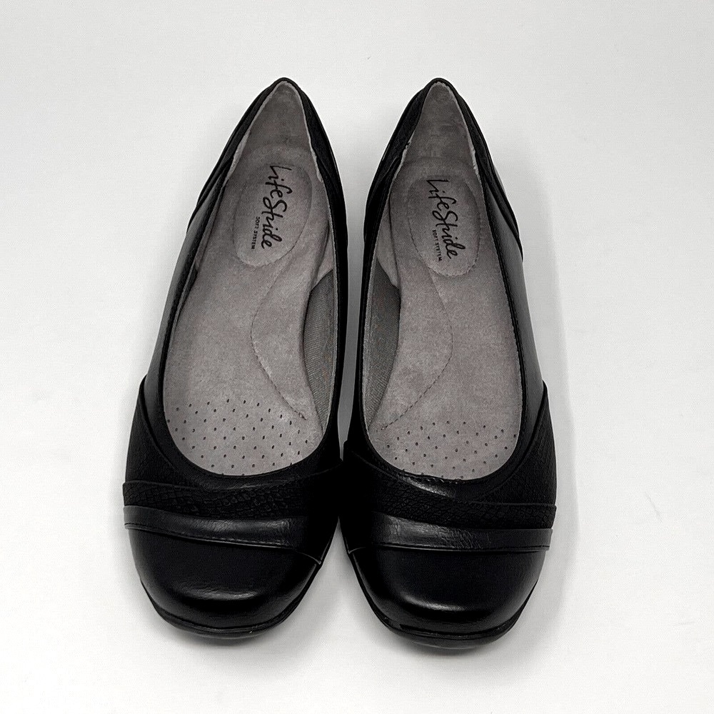 LifeStride Dig Flats, Women's Size 8M, Black NEW MSRP $60